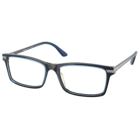 Prada PR 03YV Rectangular Eyeglasses For Men .